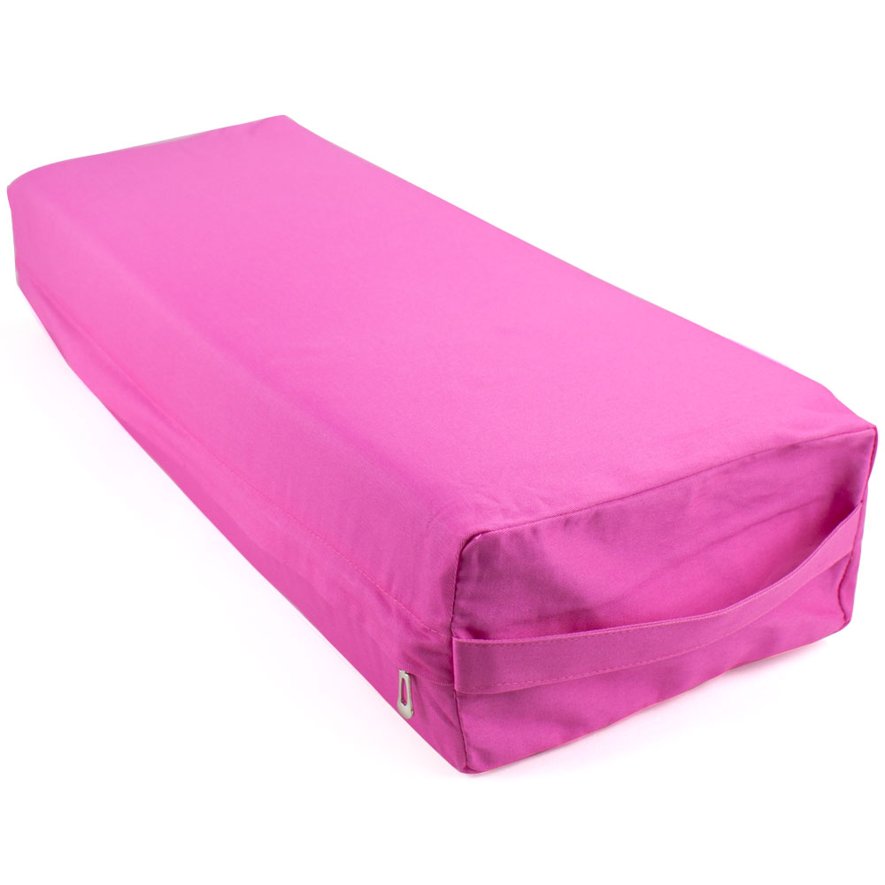 Large 26-inch Pink Yoga Bolster and Meditation Pillow