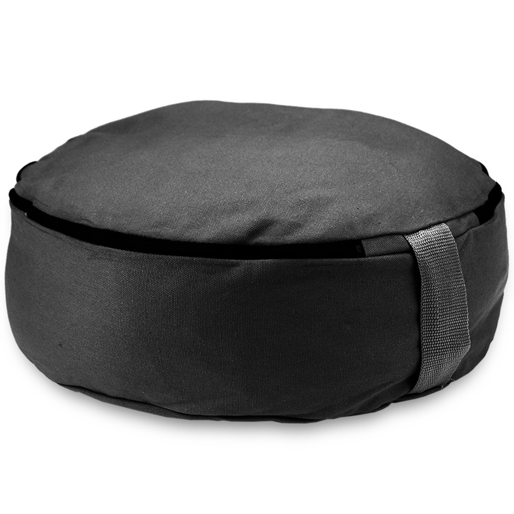 Black 15" Round Zafu Meditation Cushion