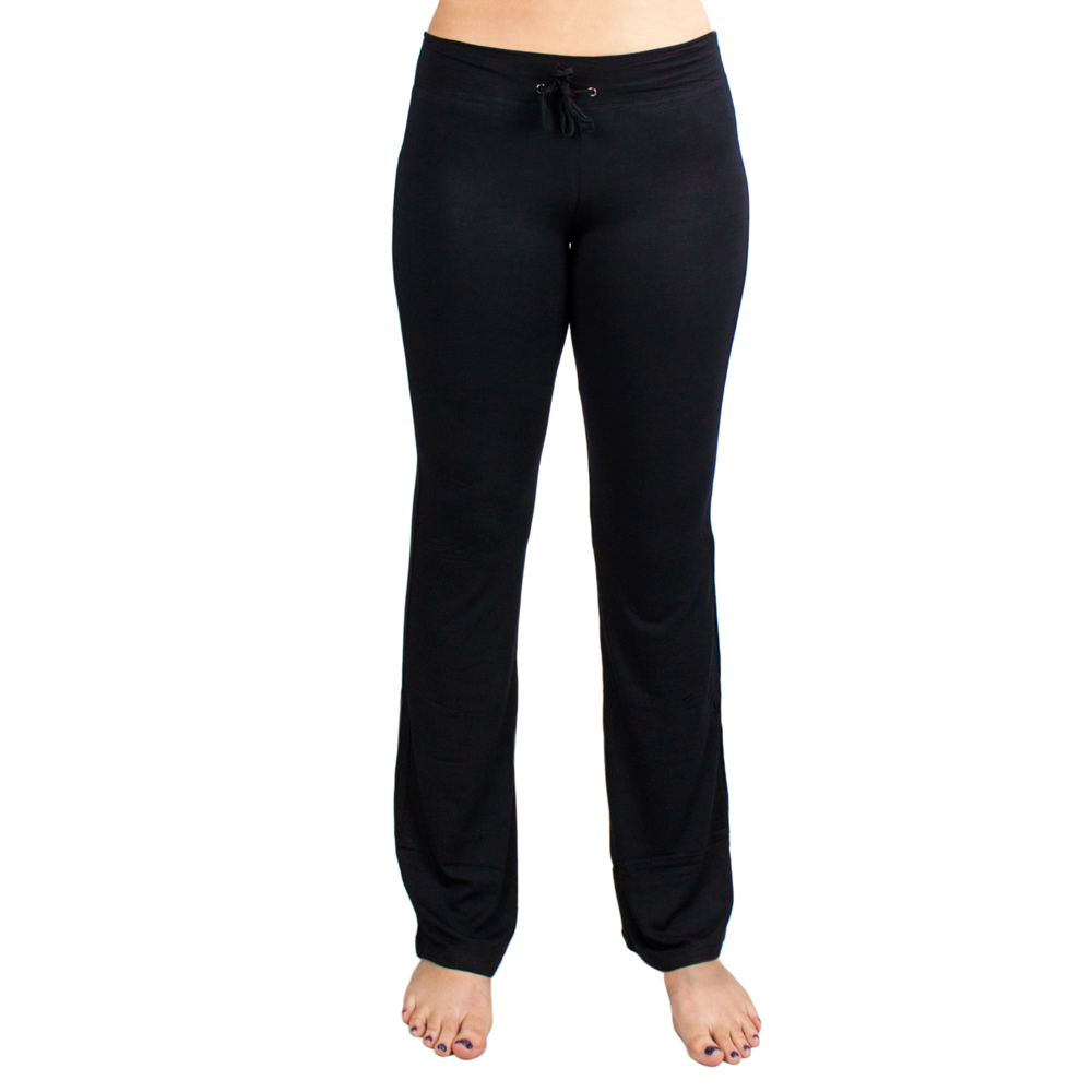 X-Large Black Relaxed Fit Yoga Pants