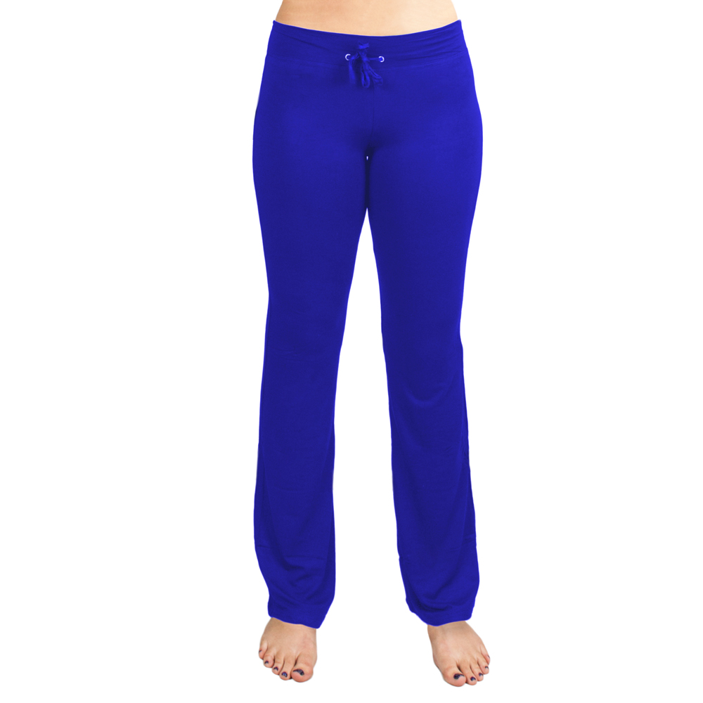 Medium Blue Relaxed Fit Yoga Pants