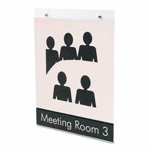 Deflecto Classic Image Wall Mount Sign Holders - 1 Each - 8.5" Width x 11" Height - Plastic - Clear