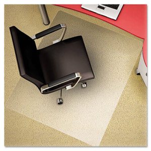 Deflecto EconoMat Chair Mat - Carpeted Floor - 53" Length x 45" Width x 62.5 mil Thickness - Rectangle - Polycarbonate - Clear