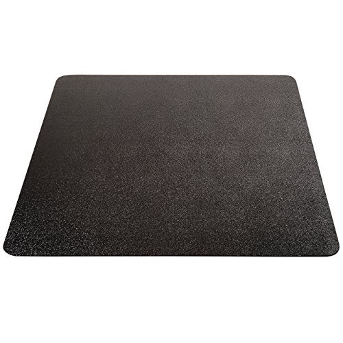 Deflecto Black EconoMat for Carpet - Floor, Office, Carpeted Floor, Breakroom - 60" Length x 46" Width - Rectangle - Vinyl - Bla