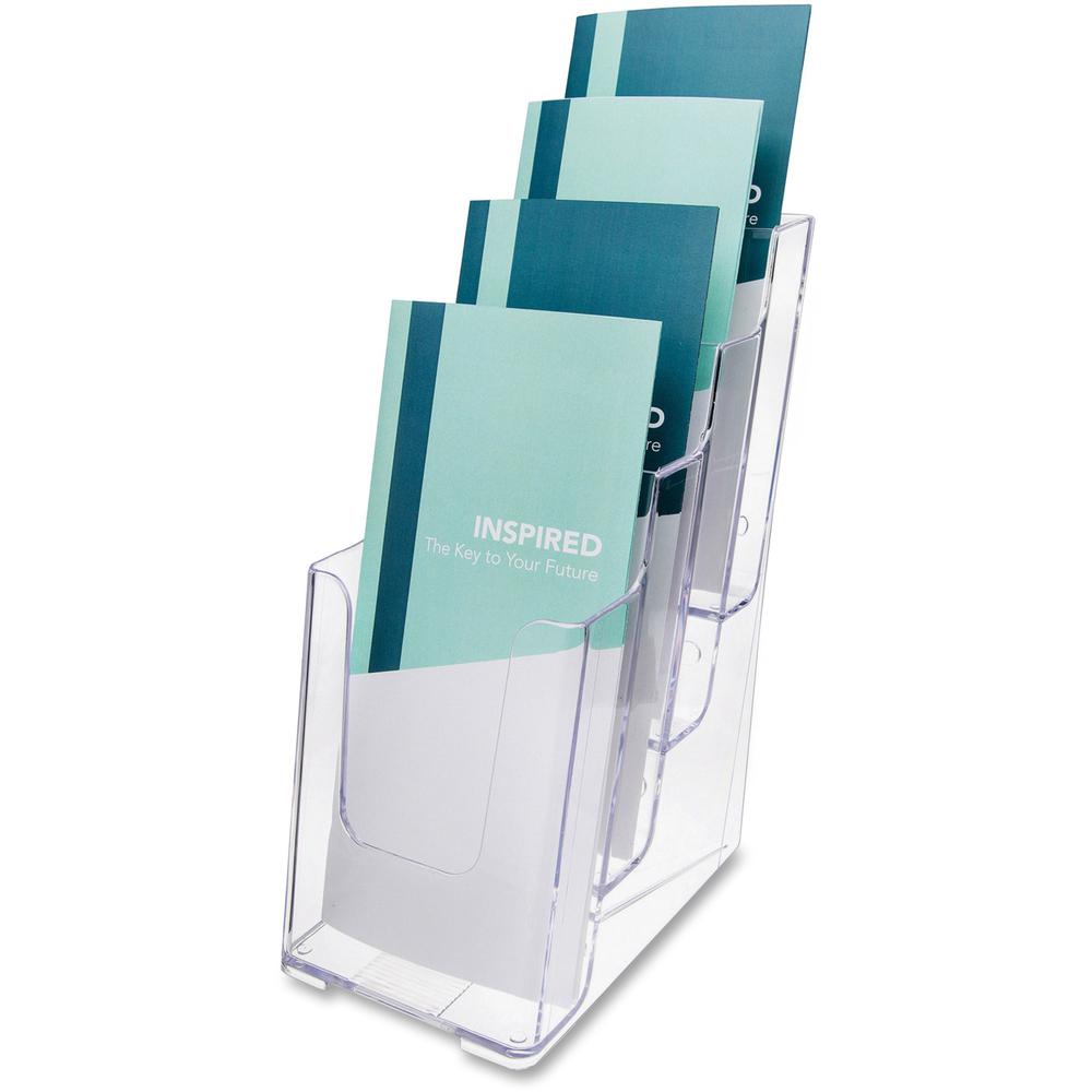 Deflecto Multi-Compartment DocuHolder - 4 Pocket(s) - 4 Tier(s) - 10" Height x 4.9" Width x 8" Depth - Desktop - Leaflet Size - 