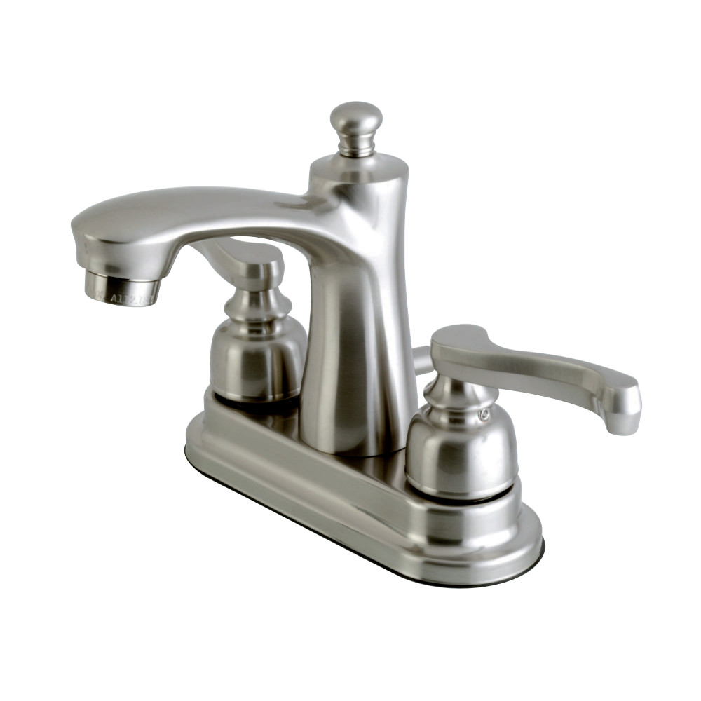 Kingston Brass FB7628FL 4 in. Centerset Bathroom Faucet, Brushed Nickel
