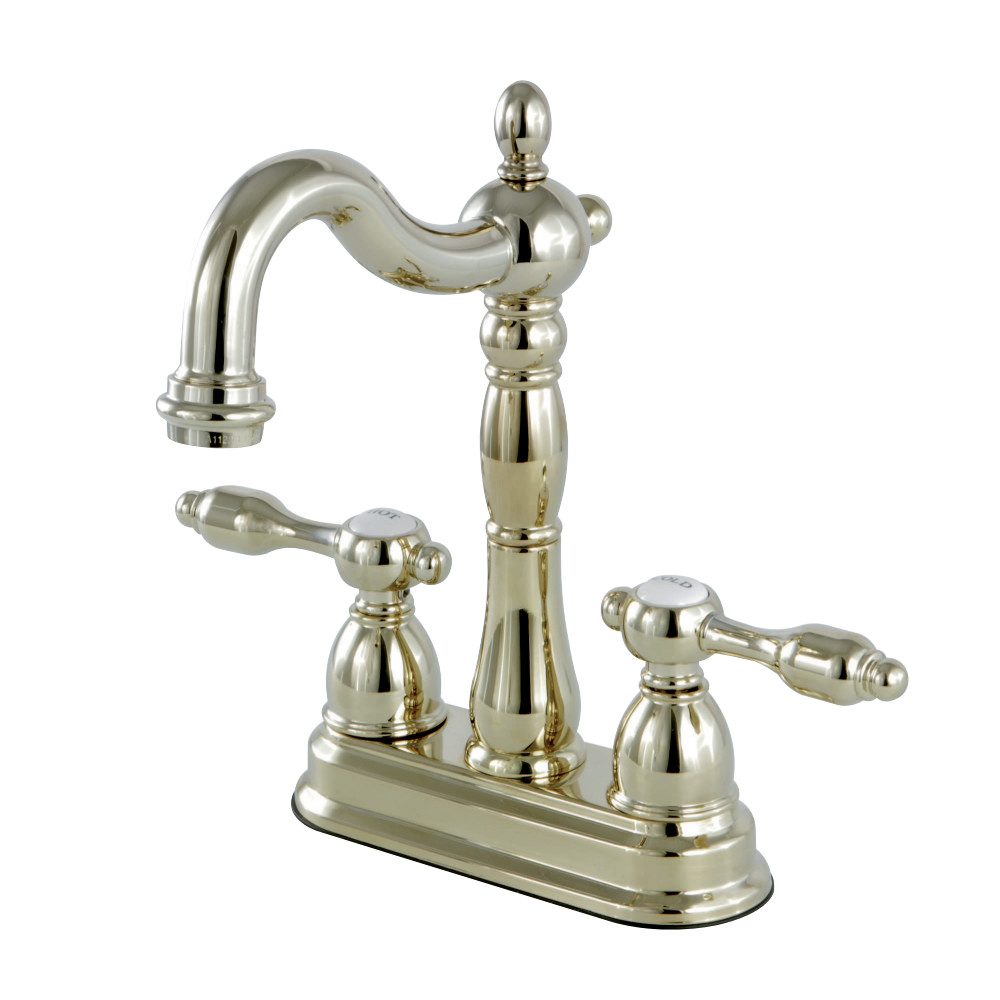 Kingston Brass KB1492TAL Tudor Two-Handle Bar Faucet, Polished Brass