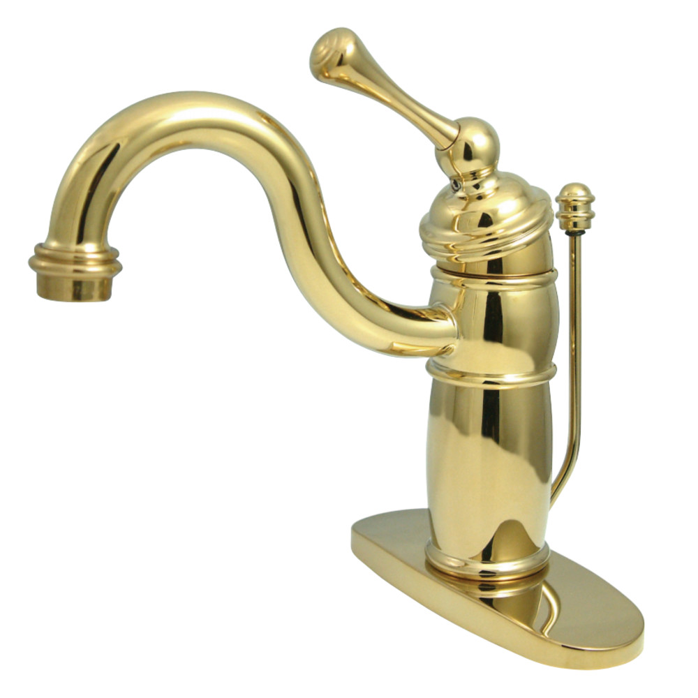 Kingston Brass KB1402BL Victorian Single-Handle Bathroom Faucet with Pop-Up Drain, Polished Brass