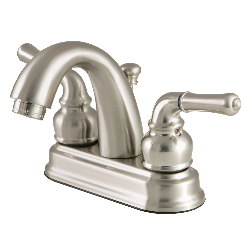Kingston Brass FB5618NML 4 in. Centerset Bathroom Faucet, Brushed Nickel
