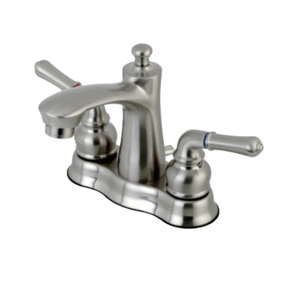 Kingston Brass FB7618NML 4 in. Centerset Bathroom Faucet, Brushed Nickel