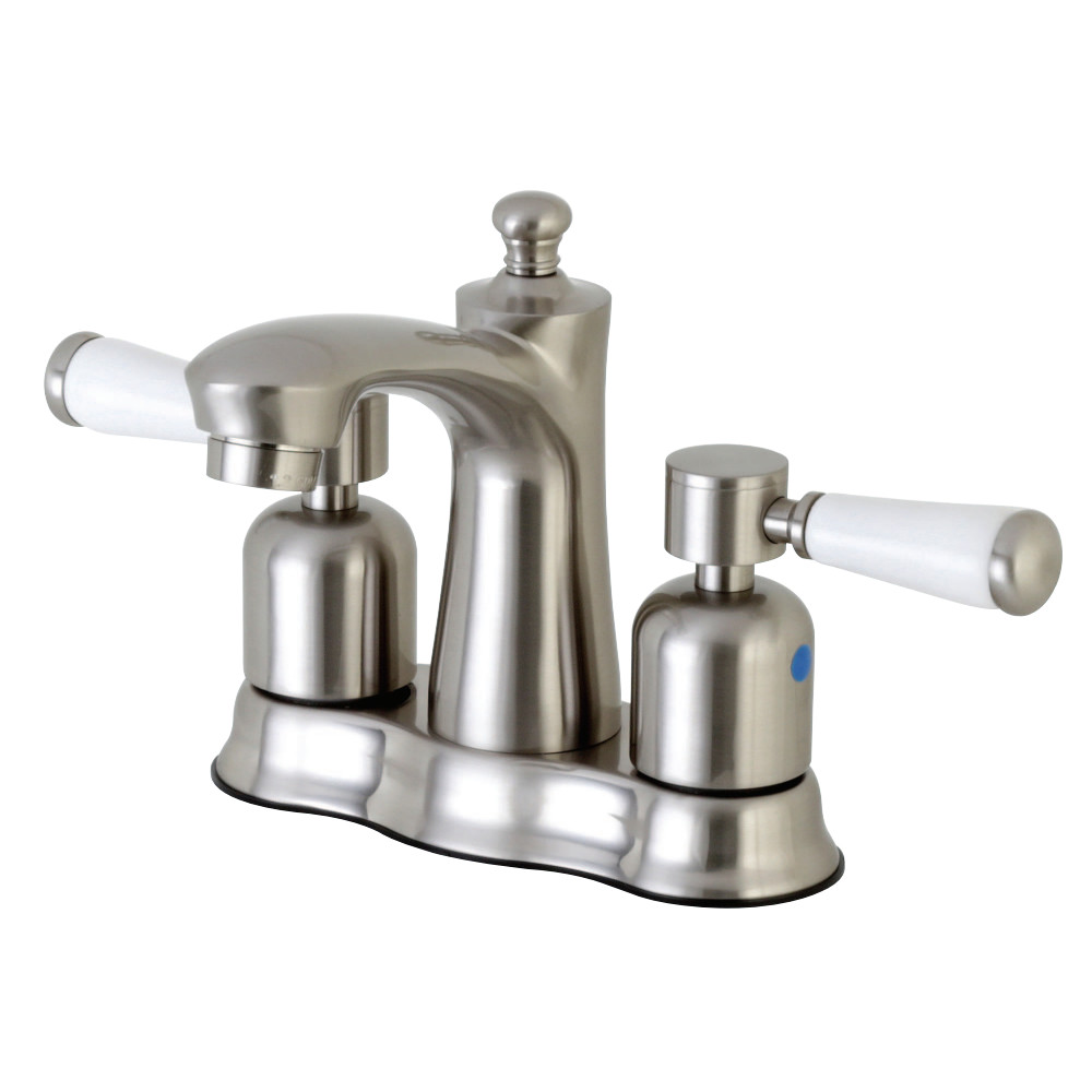 Kingston Brass FB7618DPL 4 in. Centerset Bathroom Faucet, Brushed Nickel