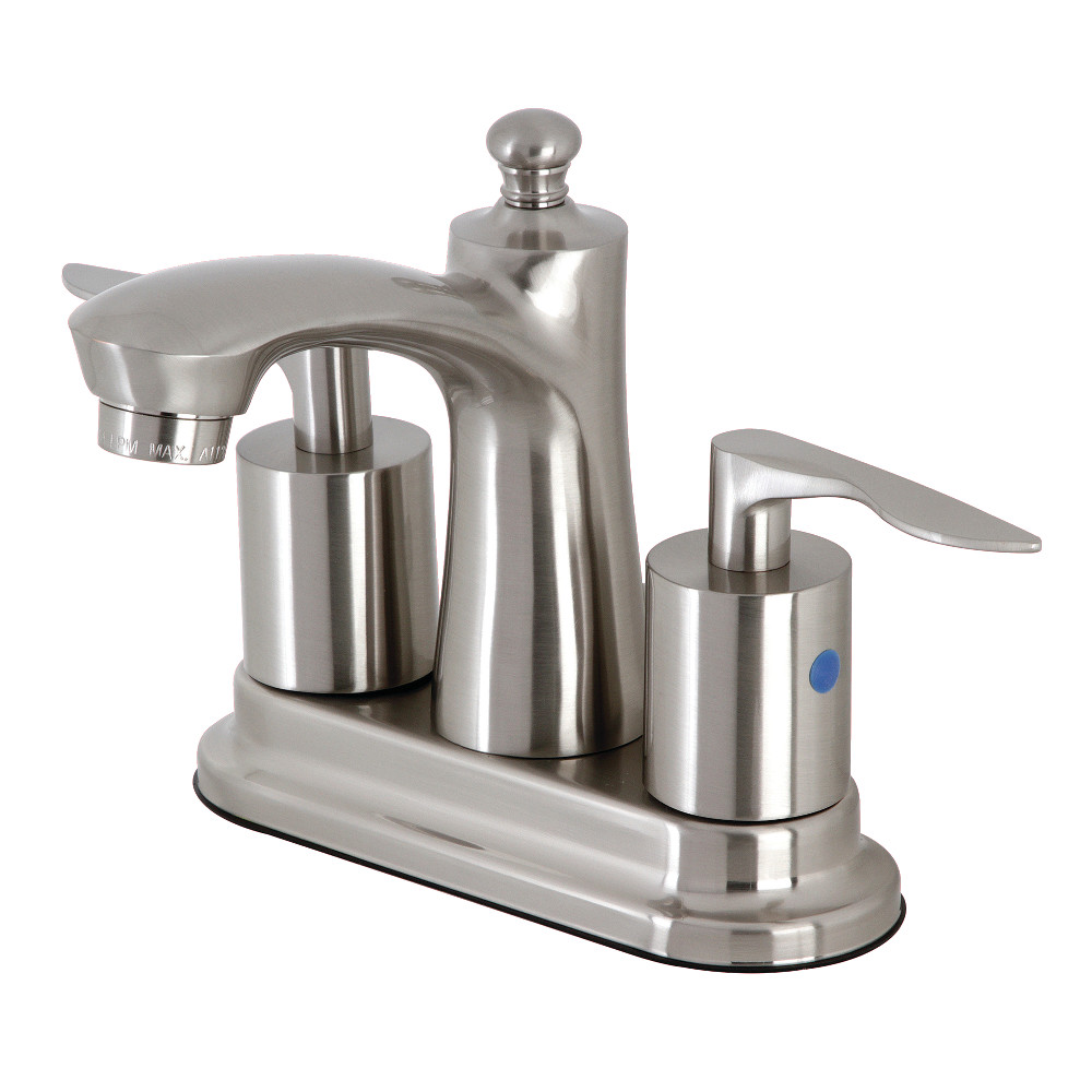 Kingston Brass FB7628SVL 4" Centerset Bathroom Faucet with Retail Pop-Up, Brushed Nickel