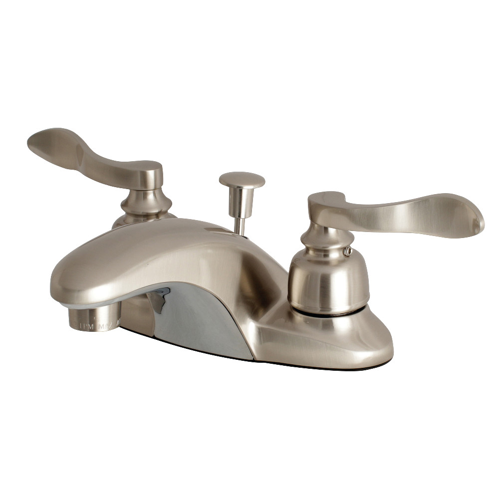 Kingston Brass FB8628NFL 4 in. Centerset Bathroom Faucet, Brushed Nickel