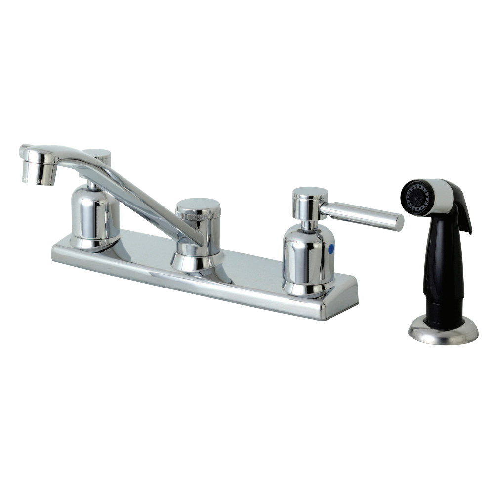 Kingston Brass FB122DL Concord 8-Inch Centerset Kitchen Faucet with Sprayer, Polished Chrome