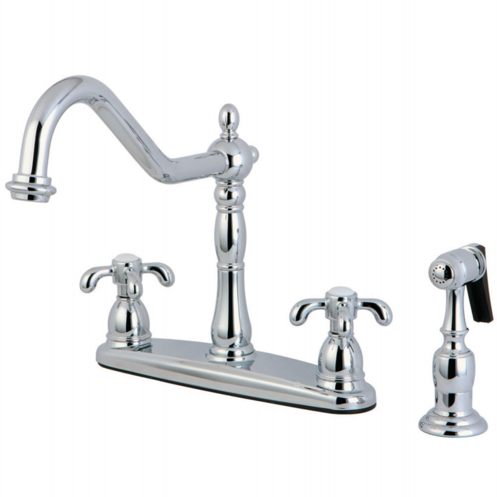Kingston Brass KB1751TXBS French Country Centerset Kitchen Faucet, Polished Chrome