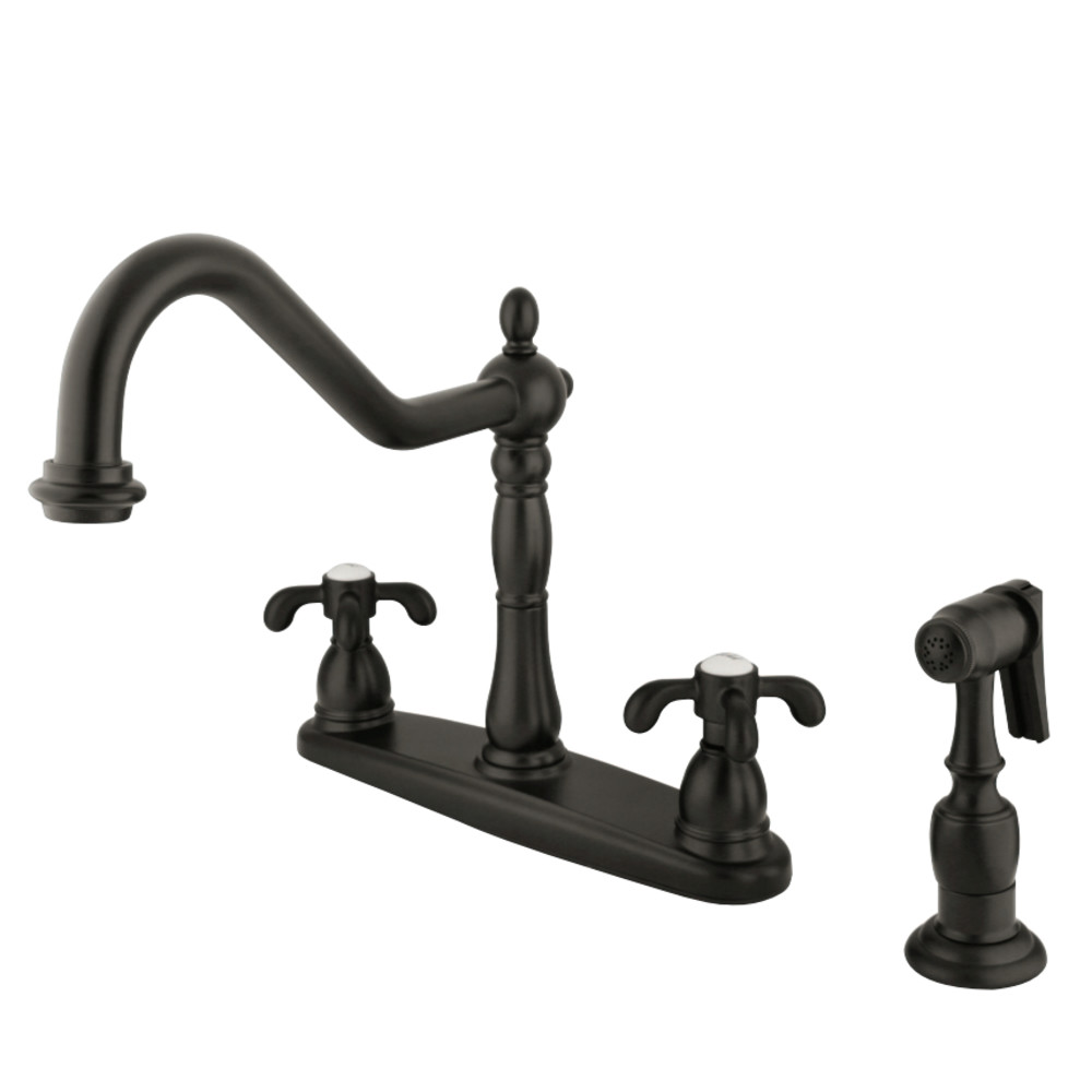 Kingston Brass KB1755TXBS French Country Centerset Kitchen Faucet, Oil Rubbed Bronze