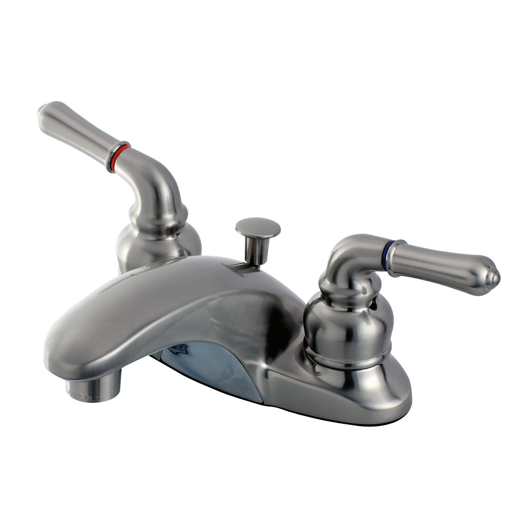 Kingston Brass FB628 4 in. Centerset Bathroom Faucet, Brushed Nickel