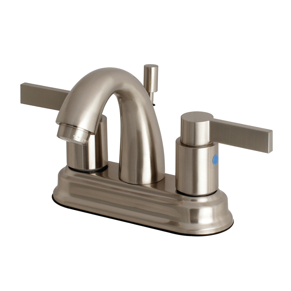 Kingston Brass FB5618NDL 4 in. Centerset Bathroom Faucet, Brushed Nickel