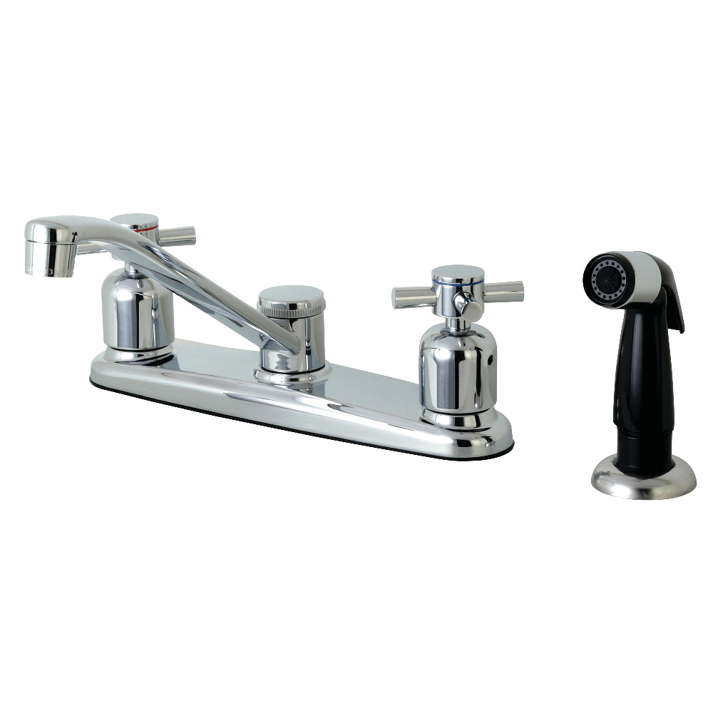 Kingston Brass FB112DX Concord 8-Inch Centerset Kitchen Faucet with Sprayer, Polished Chrome