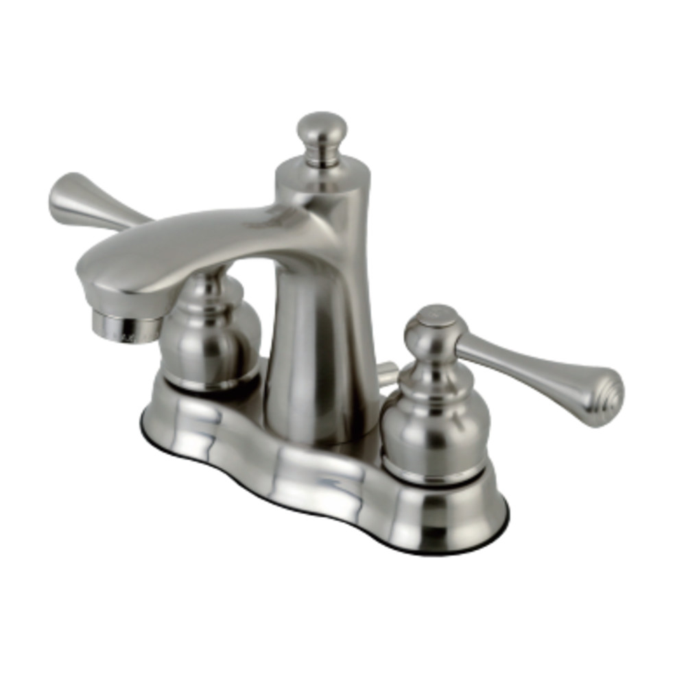 Kingston Brass FB7618BL 4 in. Centerset Bathroom Faucet, Brushed Nickel