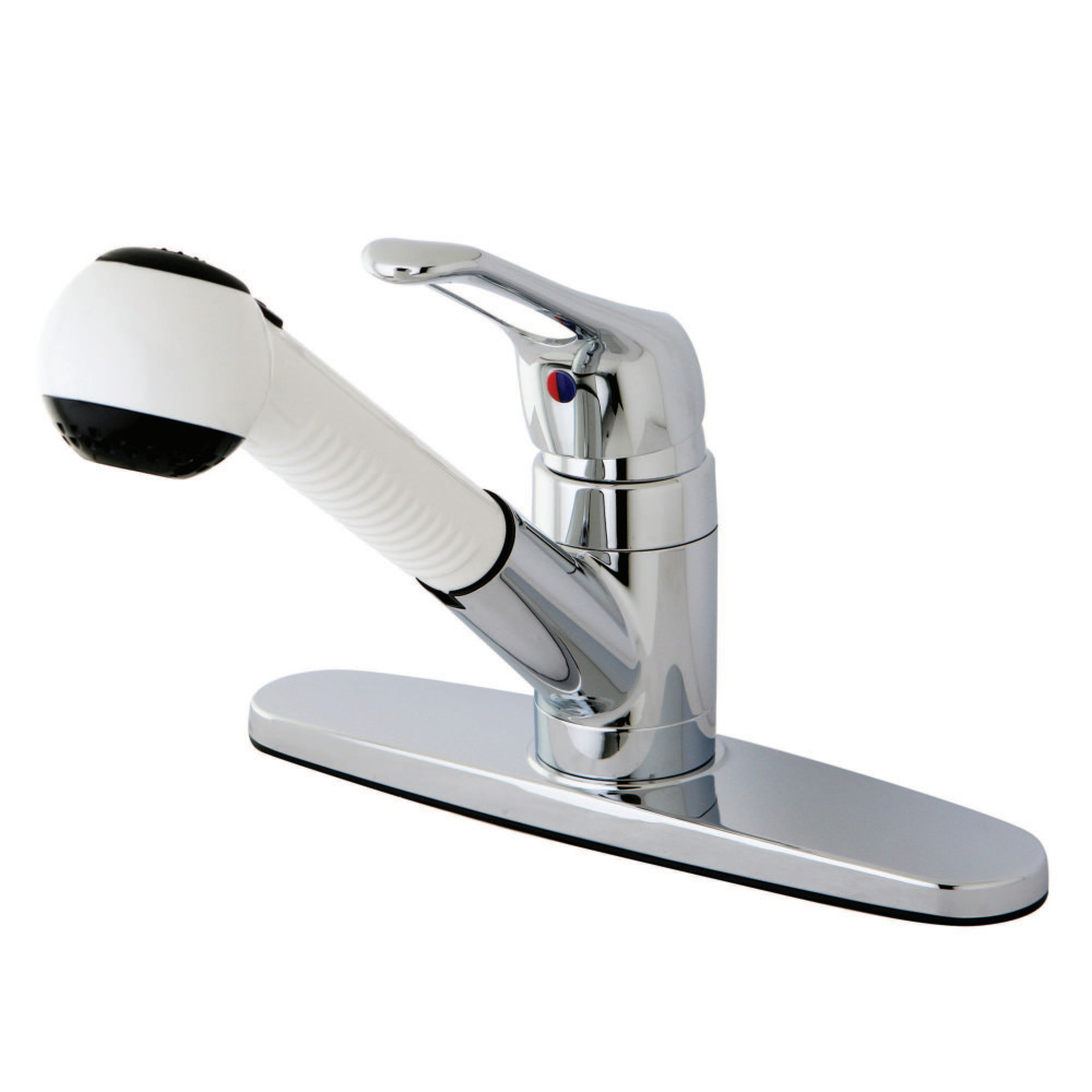 Kingston Brass KB701 Pull-Out Kitchen Faucet, Polished Chrome