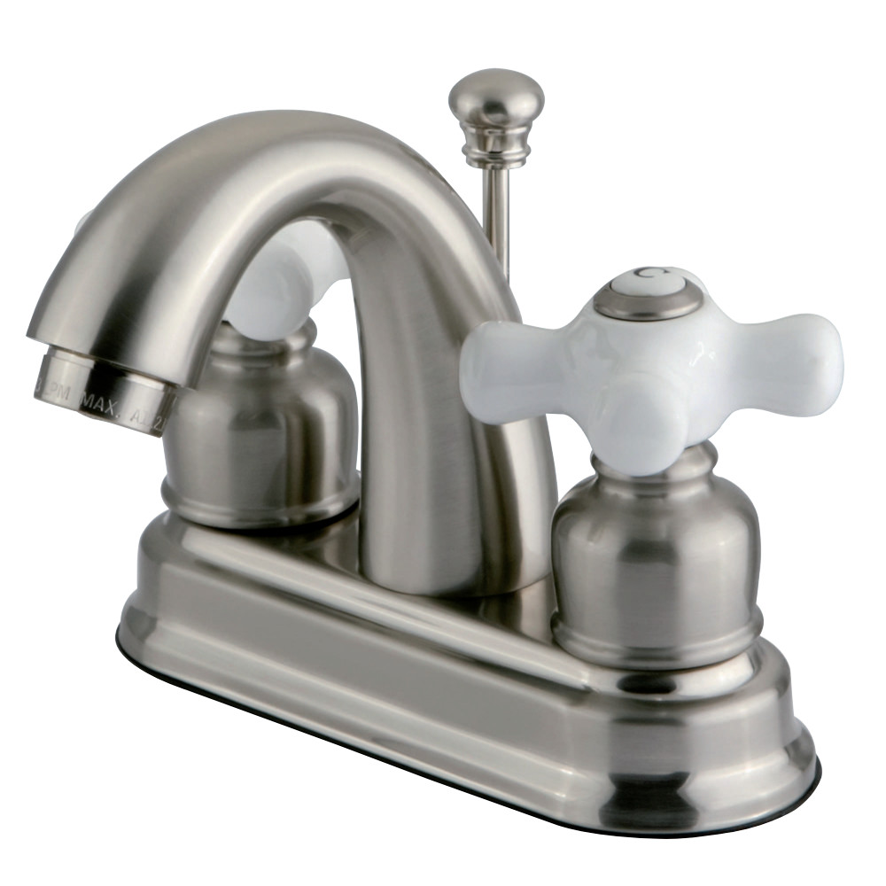 Kingston Brass FB5618PX 4 in. Centerset Bathroom Faucet, Brushed Nickel