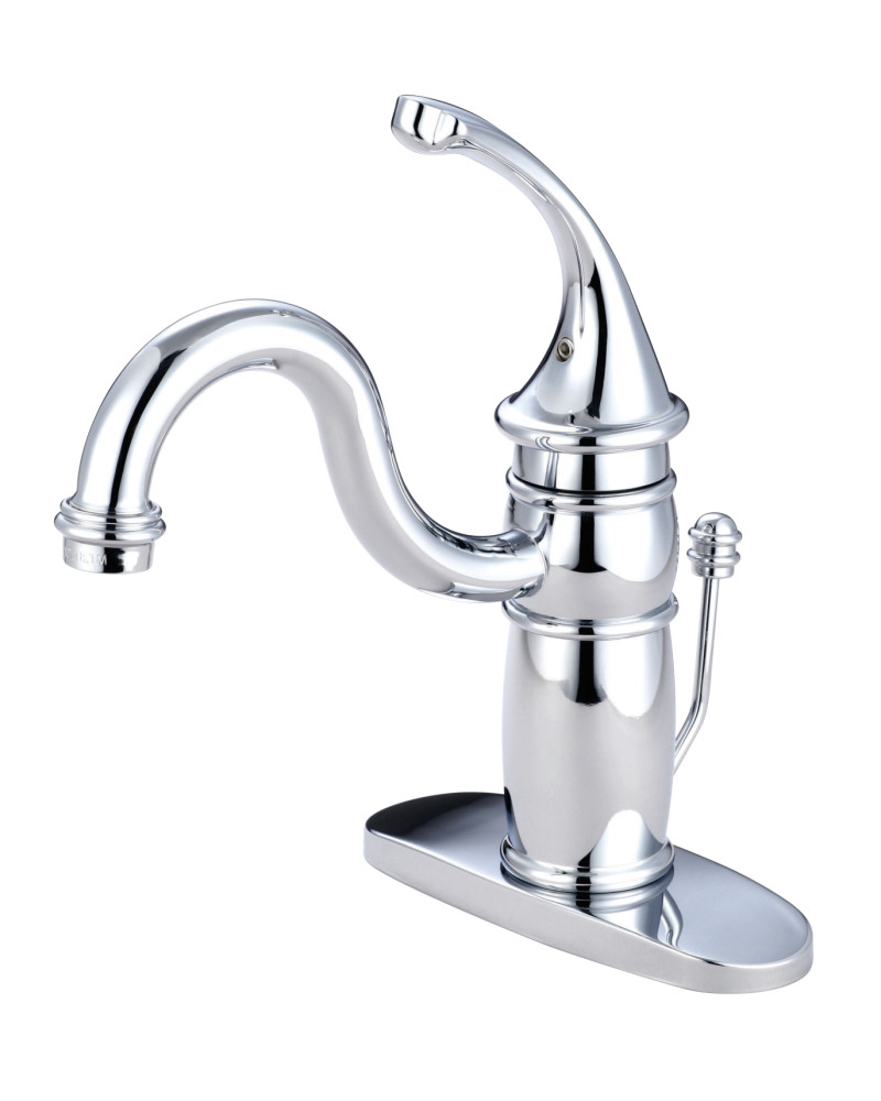 Kingston Brass KB1401GL Georgian Single-Handle Bathroom Faucet with Pop-Up Drain, Polished Chrome