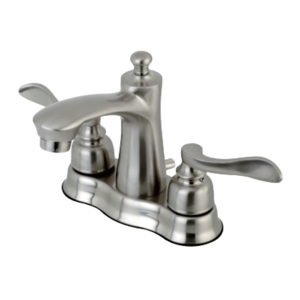 Kingston Brass FB7618NFL 4 in. Centerset Bathroom Faucet, Brushed Nickel