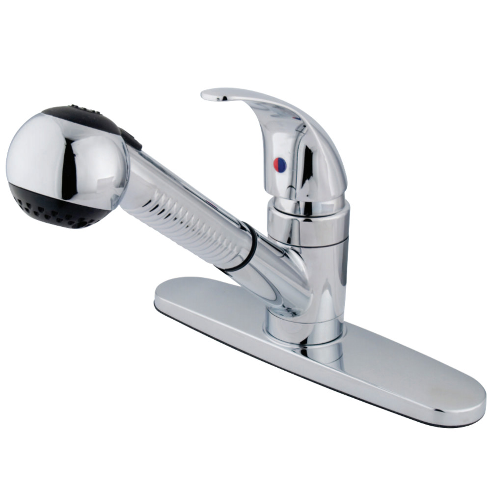 Kingston Brass KB6701LLSP Pull-Out Kitchen Faucet, Polished Chrome