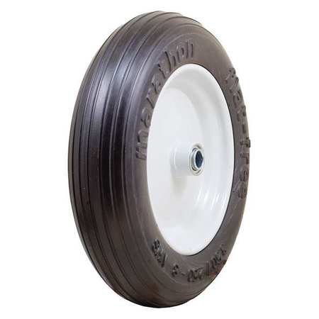 Flat Free Wheelbarrow Tire with Ribbed Tread, 3.50/2.50-8"