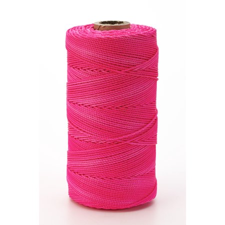 Nylon Mason Twine, 1 lb. Twisted, 18 x 1090 ft., Glo Pink 