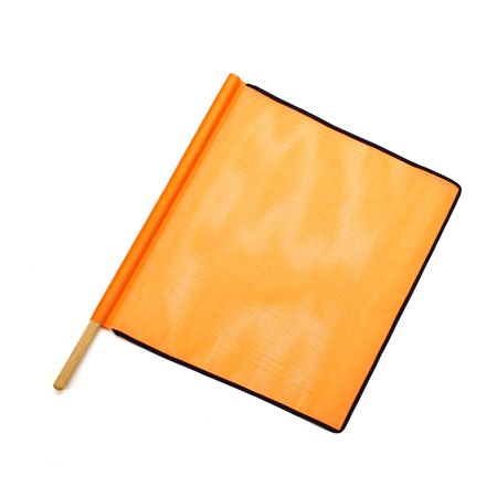 Heavy-Duty Open Mesh Safety Flag With Black Binding, 18 in. x 18 in. x 24 in., Orange
