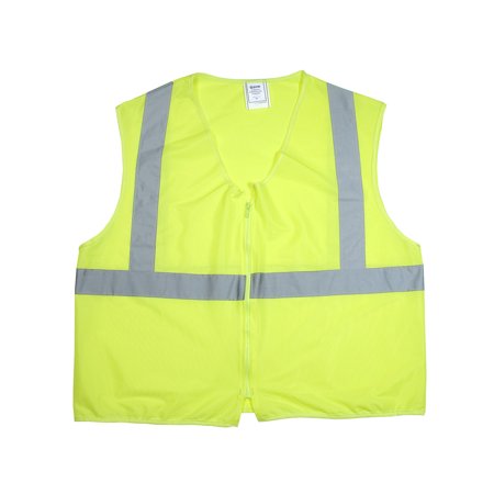 ANSI Class 2 Non Durable Flame Retardant Vest, Solid, Lime, Medium