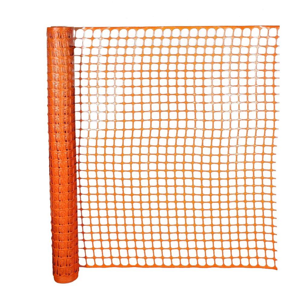 HDPE Safe-T-Edge Diamond Link Safety Fence, 50 ft. Length x 4 ft. Width, Orange