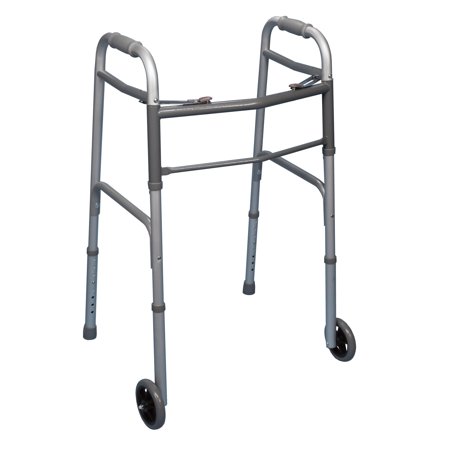 Double Button Walker with Wheels