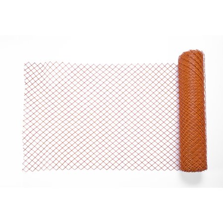 High Density Polyethylene (HDPE) Diamond Link Safety Fence, 100 ft. Length x 4 ft. Width, Orange