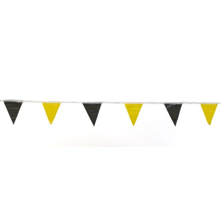 Pennant Banner Flags, 60 ft., Yellow/Black 