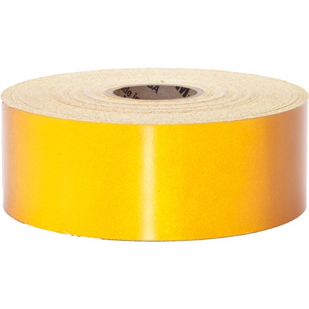 Engineering Grade Retro Reflective Adhesive Tape, 50 yds Length x 2" Width, Yellow