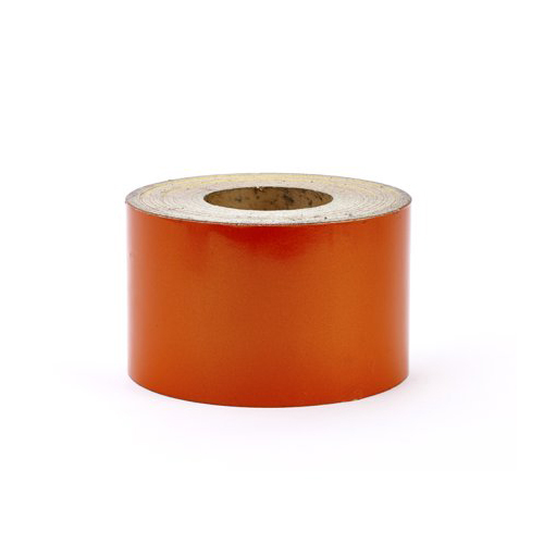High Intensity Grade Reflective Barrel Adhesive Tape, 50 yds Length x 4" Width, Orange