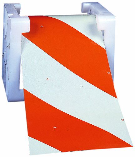 High Intensity Reflective Barricade Adhesive Tape, 50 yds Length x 12" Width, Orange/White