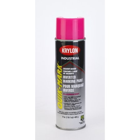 Krylon Inverted Marking Paint, 20 oz, 12 PK, S03622V-Flo Hot Pink