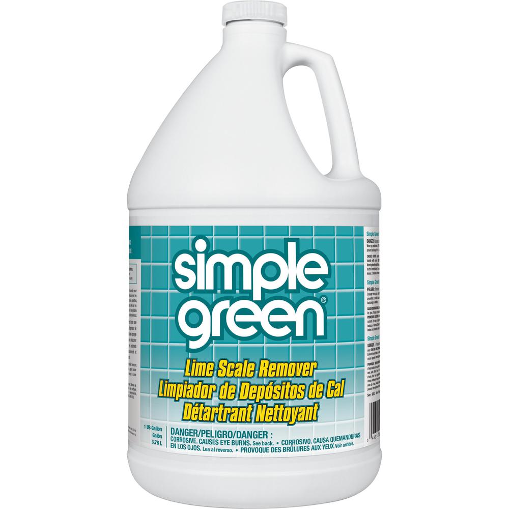 Simple Green Lime Scale Remover - Liquid - 128 fl oz (4 quart) - Wintergreen Scent - 1 Each - White