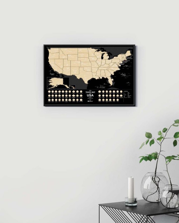 Travel Map USA Black Edition