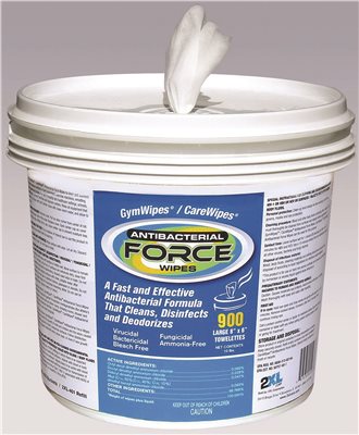 CARE WIPES / GYM WIPE ANTIBACTERIAL FORCE BUCKET, 900 SHEETS