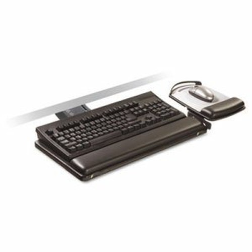 Sit/Stand Easy Adjust Keyboard Tray, Highly Adjustable Platform, Black