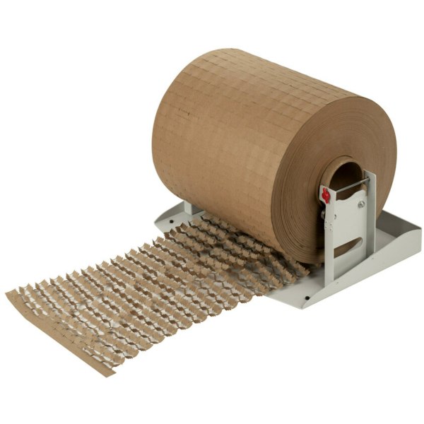 Cushion Lock Protective Wrap Dispenser, For Up to 16" Diameter x 12" Wide Rolls, Steel, Beige