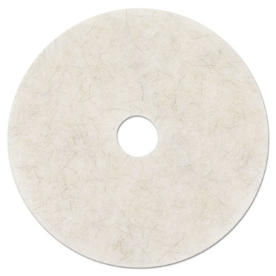 Ultra High-Speed Natural Blend Floor Burnishing Pads 3300, 24" Dia., White, 5/Case