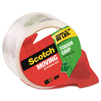 Tough Grip Moving Packaging Tape, 1.88" x 54.6 yds, With Dispenser