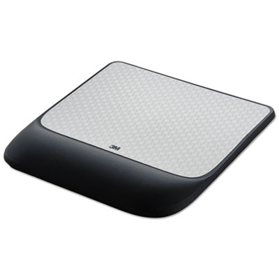 Mouse Pad w/ Precise Mousing Surface w/ Gel Wrist Rest, 8 1/2x9x3/4, Solid Color