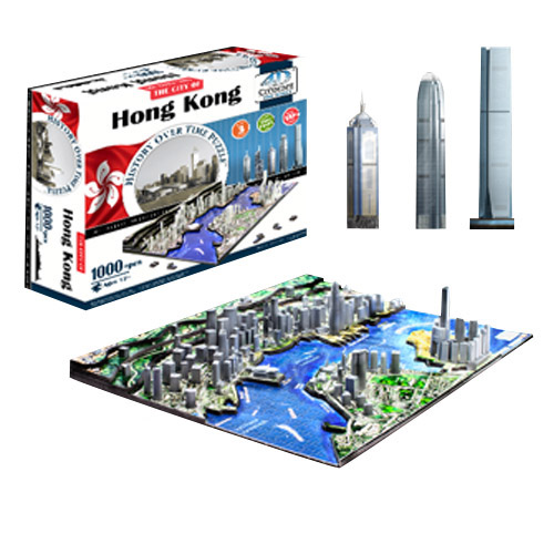 4D Hong Kong Skyline Time Puzzle