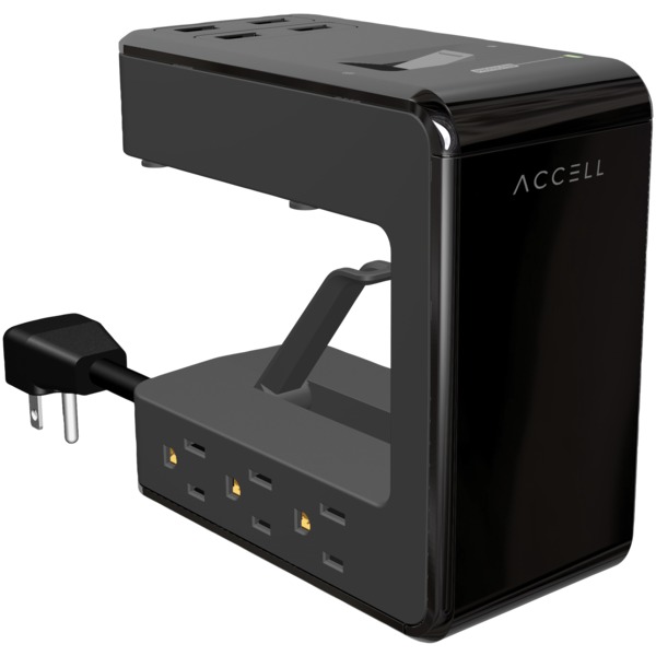 Accell D080B-045B Power U Power Station with Surge Protection, 6-Foot Cord (Black)